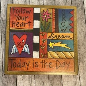 Sincerely Sticks / Daily Affirmations Colorful Inspirational Wall Plaque